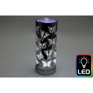 Image of Butterfly LED Tall Black Oil Burner (UK Plug)