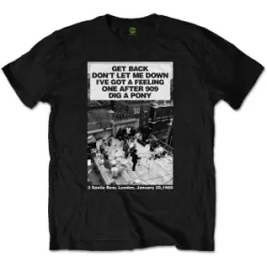 Image of The Beatles - Rooftop Songs Unisex XX-Large T-Shirt - Black