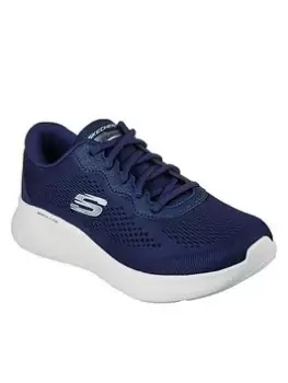 Image of Skechers Lite Pro Mesh Lace Trainer, Navy, Size 5, Women