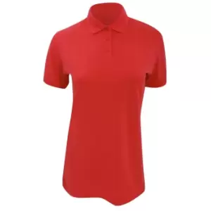 Image of Kustom Kit Ladies Klassic Superwash Short Sleeve Polo Shirt (8) (Red)