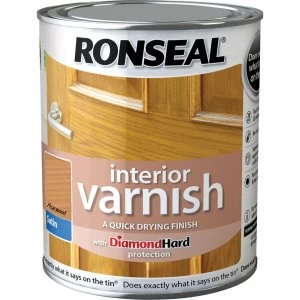 Image of Ronseal Interior Satin Quick Dry Varnish Pear Wood 750ml