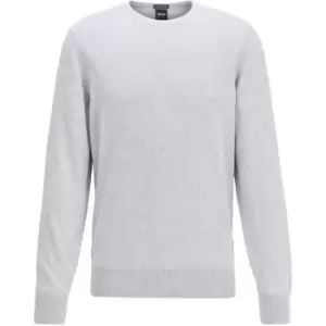 Image of BOSS Pacas Crew Neck Knit Jumper - Grey