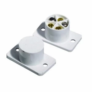 Image of Knight Grade 1 5 Terminal White Flush Fit Door Intruder Alarm Contact