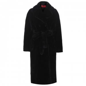 Image of Hugo Boss Faux Fur Coat Black Size L Women
