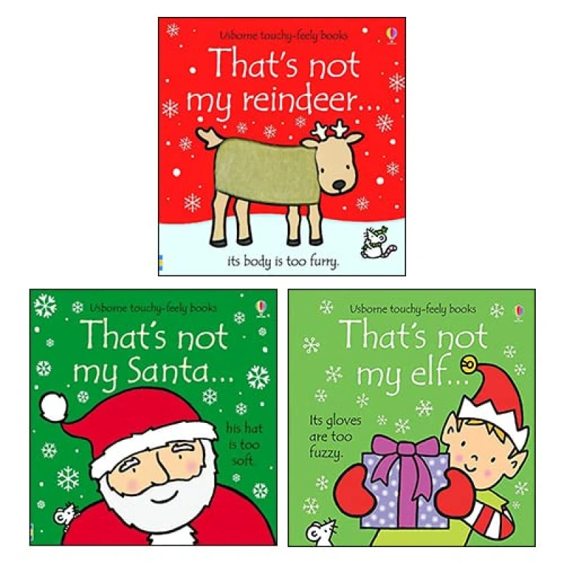 Image of That's Not My Christmas Collection Usborne Touchy Feely 3 Book Set Fiona Watt Rachel Wells Fiona Watt and Rachel Wells Books
