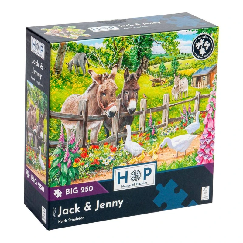 Image of The House Of Puzzles Jack & Jenny, BIG 250 Piece Jigsaw Puzzle Multi unisex