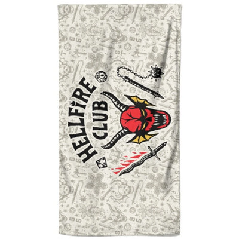Image of Zavvi Stranger Things Hellfire Club Beach Towel