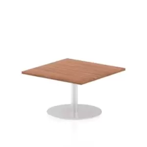 Image of Italia Poseur Table Square 800/800 Top 475 High Walnut