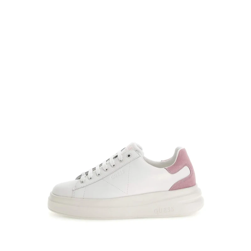 Image of Guess Elbina Genuine Leather Sneakers 14940366 Pink