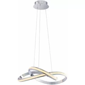 Image of Ceiling Pendant Light Chrome Plate & White Silicone 35W LED Bulb Included