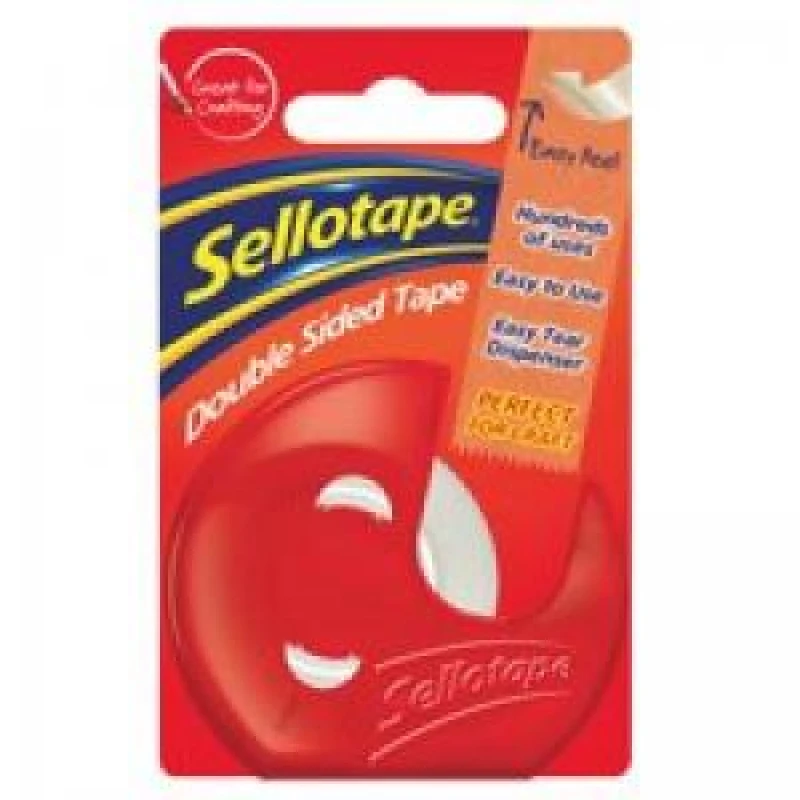 Image of Sellotape Sellotape Double Sided Tape and Dispenser 15mm x 5m (Pack 6) - 1766008 1766008