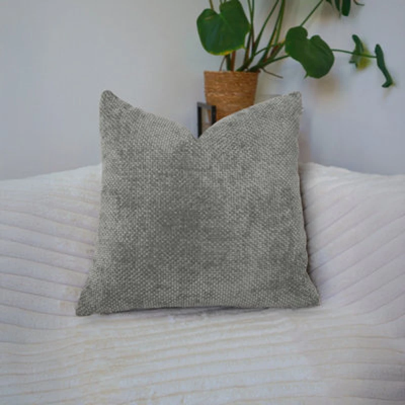 Image of rucomfy Beanbags Rucomfy Waffle 50X50Cm Cushion - Platinum Soft Decorative Throw Pillow For Sofa & Bed