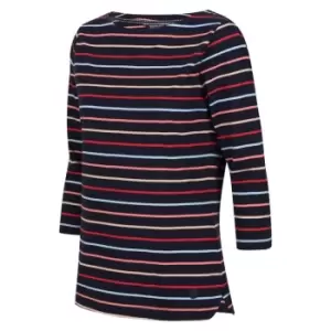 Image of Regatta Bayla three quarterSleeve Top - NavyMultiStr