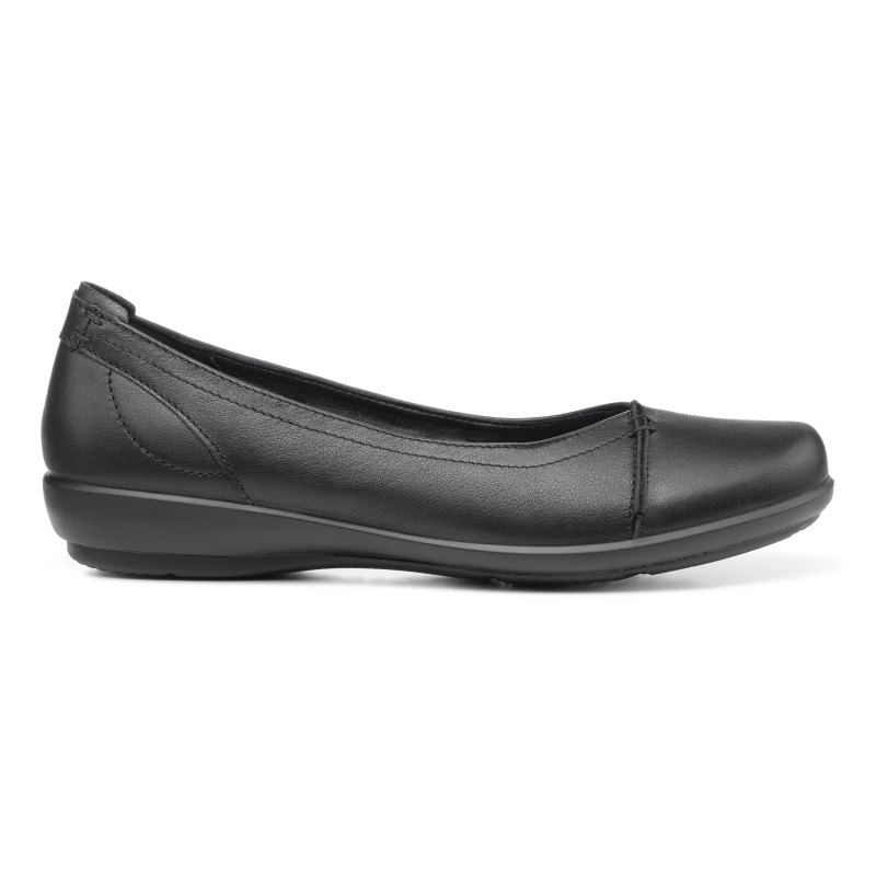 Image of Hotter Womens Extra Wide 'Robyn II' Ballet Pumps in Black Size: 5 Black Female 5