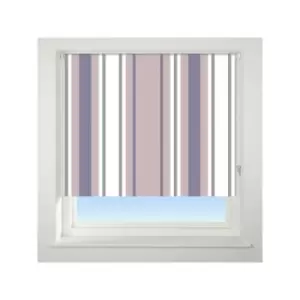 Image of Stripe Patterned Thermal Blackout Roller Blind, Purple, W180cm - Universal