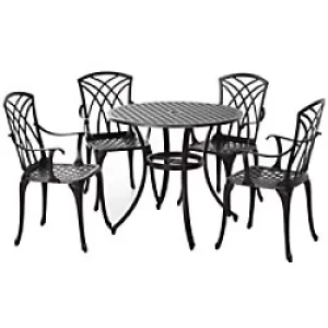 Image of Outsunny Patio Dining Set 84B-346 Brown