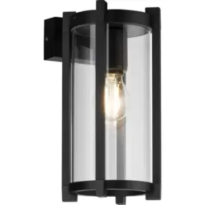 Image of E27 Cylinder Outdoor Wall Light Black 230V IP54 15W