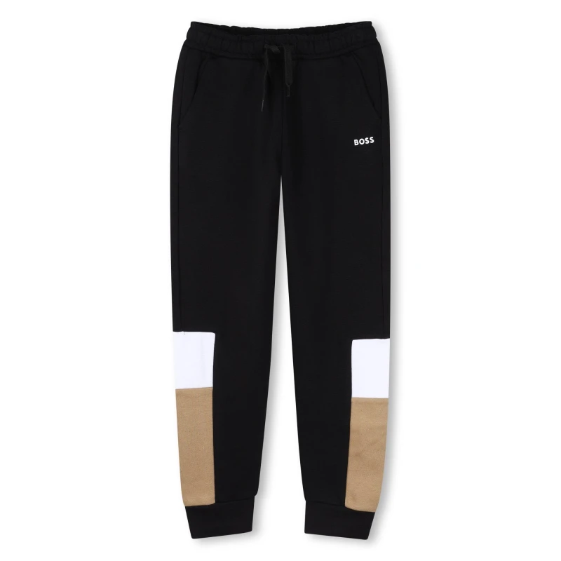 Image of Boss Kids Closed Hem Fleece Joggers Closed Hem Fleece Jogging Bottoms 4 Yrs Black 32428003135