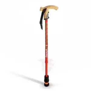 Image of Flexyfoot Premium Cork Handle Walking Stick - Red - Telescopic