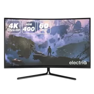 Image of electriQ 31.5" 4K Ultra HD HDR 60Hz Curved Monitor
