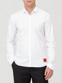 Image of Hugo Boss Ero 3 Red Patch Logo Shirt White Size L Men