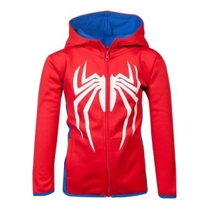Image of Marvel Comics - Spider-Man Logo Kid's 98/104 Hoodie - Red/Blue