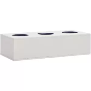 Image of Vidaxl - Office Flower Box Light Grey 90x40x23cm Steel Grey