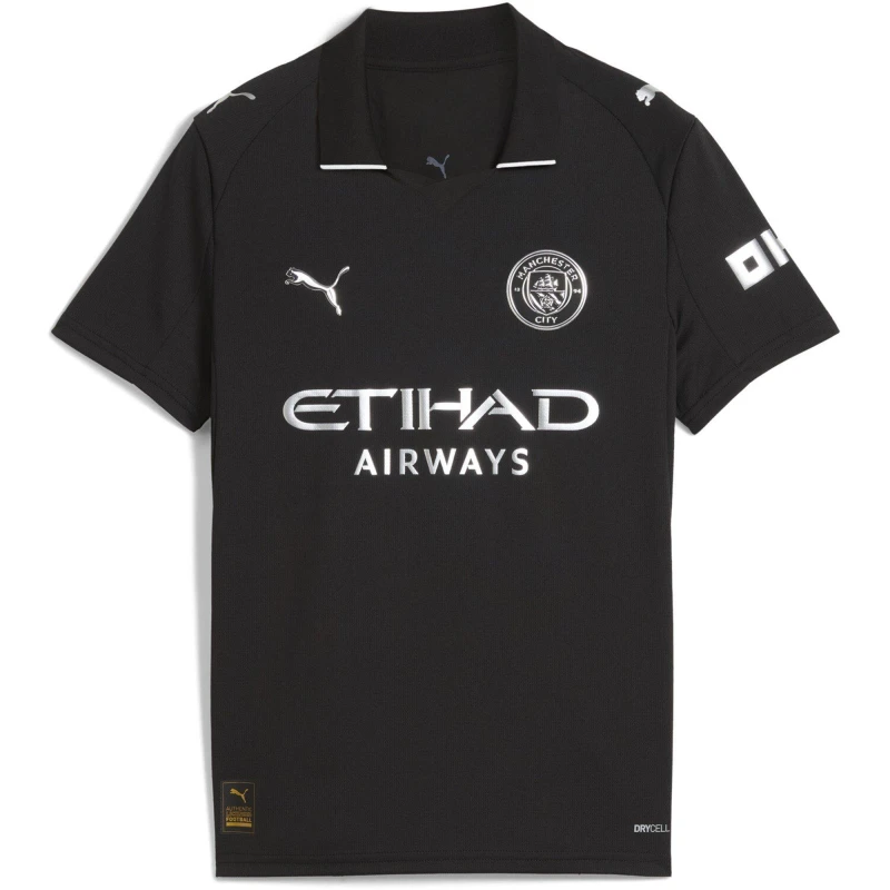 Image of Puma Manchester City Away Kit 2025 2026 Juniors Black male 7-8 (S)