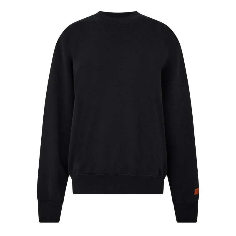 Image of Heron Preston Logo Recycled Cotton Crewneck Sweatshirt - Black 12