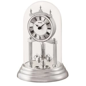 Image of Seiko Anniversary Clock with Rotating Pendulum - Silver