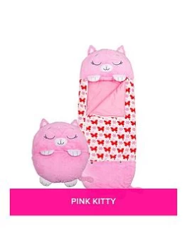Image of Happy Nappers Pink Kitty Large Sleeping Bag