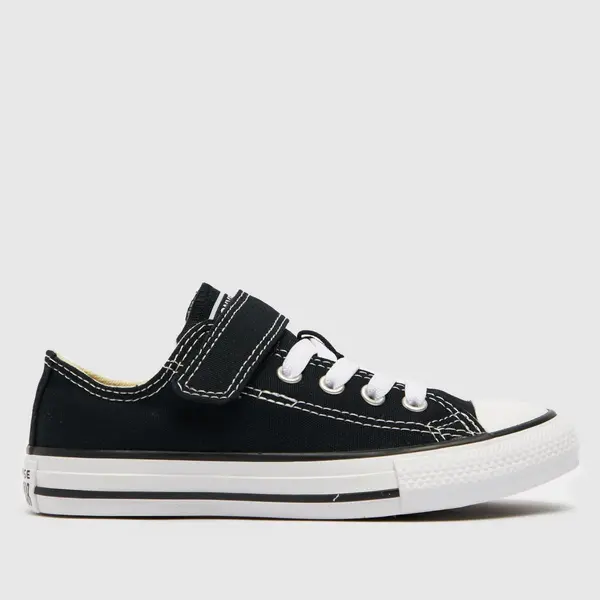 Image of Converse Black & white lo 1v easy-on Junior trainers Black/White UK 2 (EU 34)