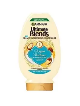 Image of Garnier Ultimate Blends Argan Richness Nourishing Vegan Conditioner For Dry Hair Enriched With Argan Oil & Almond Cream 400Ml