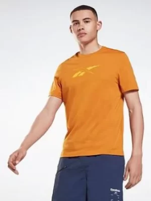 Image of Reebok Road Trip Graphic T-Shirt, Orange Size M Men
