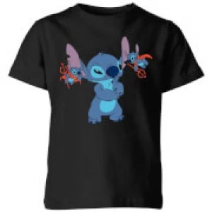 Image of Disney Lilo And Stitch Little Devils Kids T-Shirt - Black - 7-8 Years