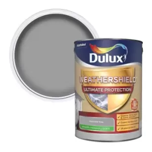Image of Dulux Weathershield Ultimate Protection Concrete Grey Smooth Masonry Paint 5L