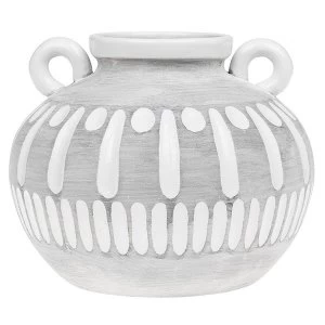 Image of Inca Grey Round Urn Vase Medium