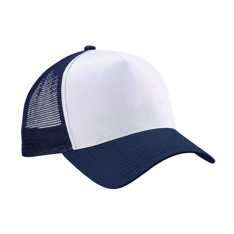 Image of Beechfield Beechfield Men Snapback Trucker Cap in Mid Navy Mid Navy One Size Male 5063377407952
