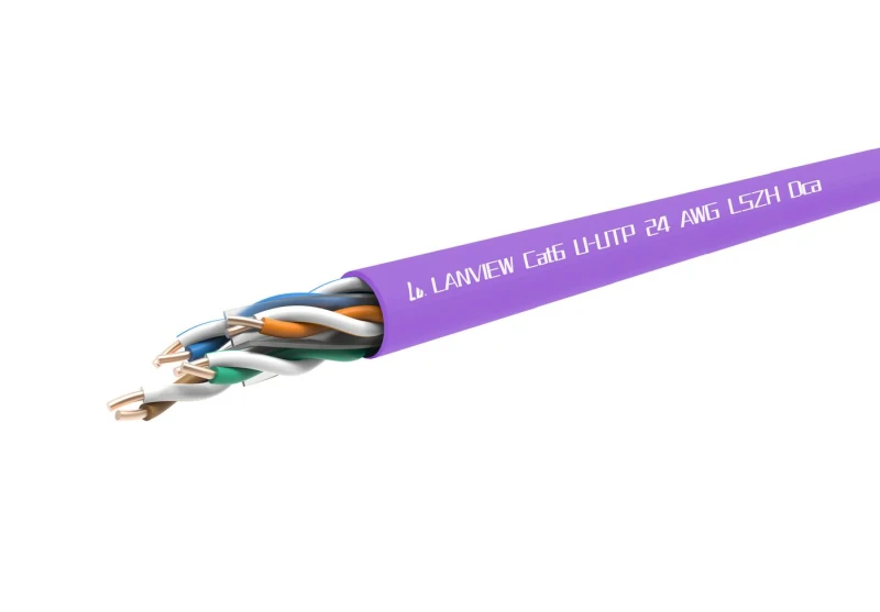 Image of Lanview LVN122150 networking cable Purple 305 m Cat6 U/UTP (UTP)