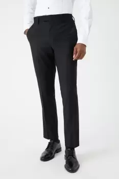 Image of Slim Fit Black Tuxedo Suit Trousers