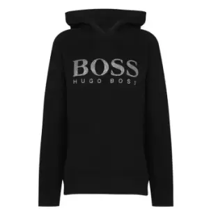 Image of Boss Embellished Fleece Hoodie - Black