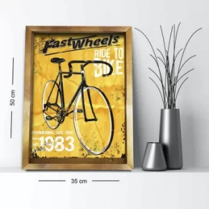 Image of 3550AHS-002 Multicolor Decorative Framed MDF Painting