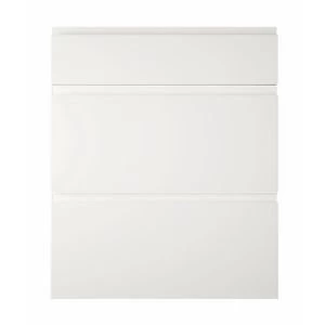 Image of Cooke Lewis Appleby High Gloss White Drawer front W600mm Set of 3