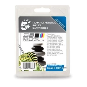 Image of 5 Star Office Epson Cheetah T0715 Black And Tri Colour Ink Cartridge