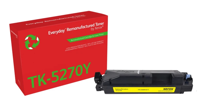 Image of Xerox Everyday Yellow Remanufactured Toner by Xerox compatible with Kyocera TK-5270Y, Standard capacity 006R04815