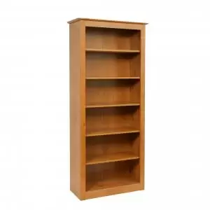 Image of Teknik Office French Gardens Pine Effect 6 Shelf Bookcase With Three