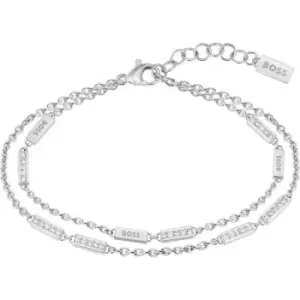 Image of Ladies BOSS Laria Stainless Steel Crystal Bracelet