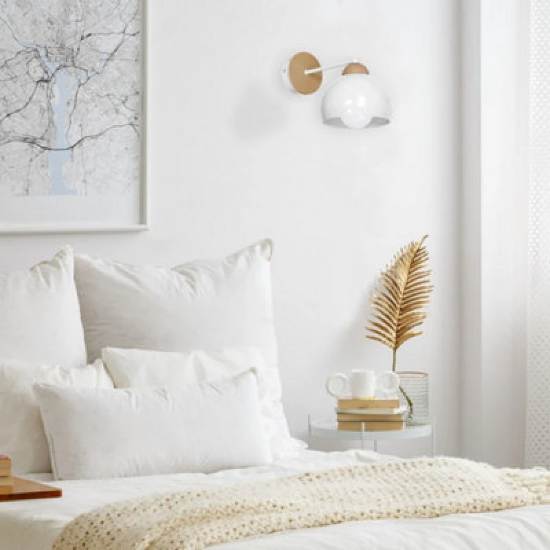 Image of Milagro Dama Pendant Lamp Hand Made Scandi Syle White With Wooden Detail White unisex