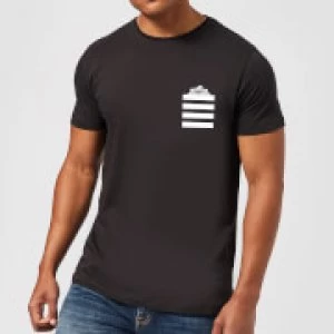 Image of Looney Tunes Taz Stripes Pocket Print Mens T-Shirt - Black