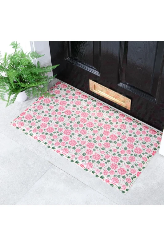 Image of Native Natural Hydrangea Pattern Doormat (70 X 40Cm)